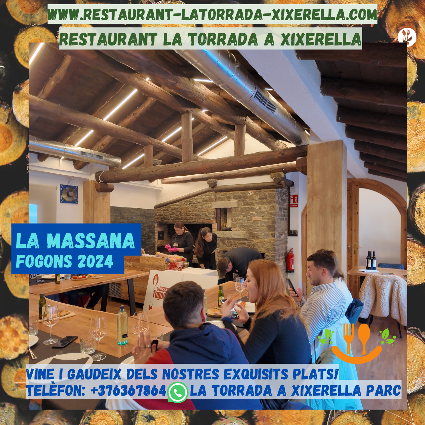 PRESENTACIÓ A RESTAURANT LA TORRADA A XIXERELLA PARC LA MASSANA FOGONS 2024 Cuina d'hivern, inclusió i fusió En aquesta nova edició de la Massana Fogons Cuina d'hivern 2024 posem l'accent en apreciar dos pilars essencials de la Gastronomia Sostenible